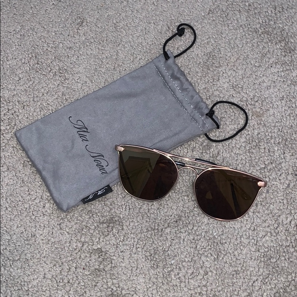 Mia Nova rose gold sunglasses